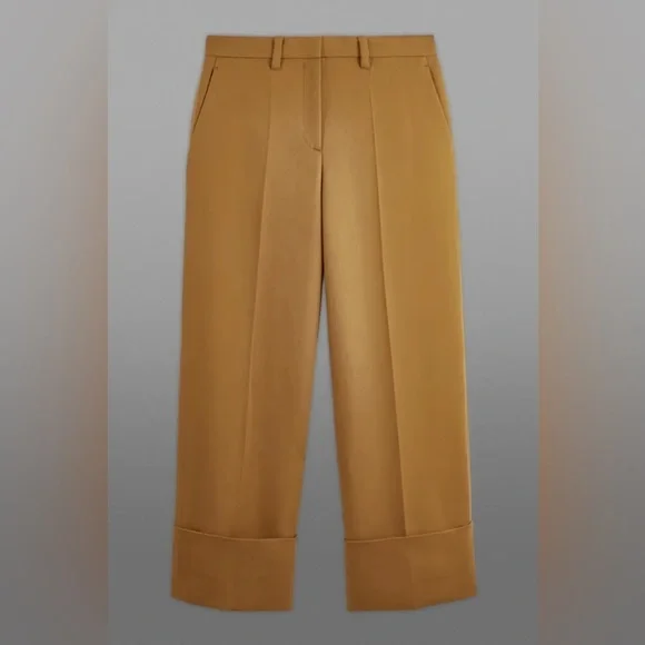COS Cuffed Wide Leg Pants in Dark Tan, US10 - Picture 10 of 10